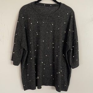 Zara pearl blouse